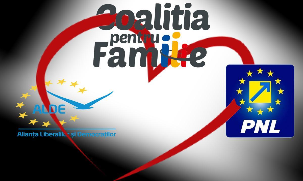 Coaliția pentru Familie unește ALDE cu PNL
